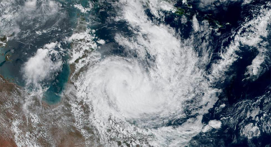 Satellite image of Cyclone Jasper