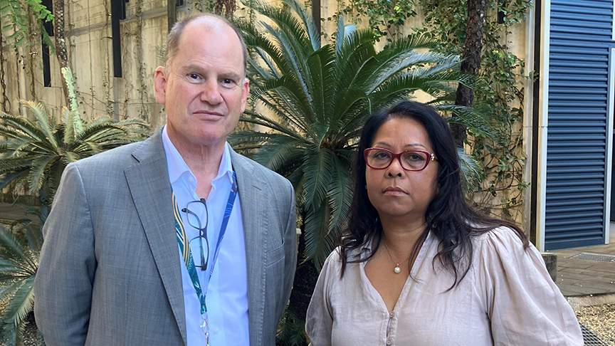 Acting Director of Tropical Public Health Services, Dr Paul Dugdale with Gurriny Yealamucka Health Service CEO Sue Andrews